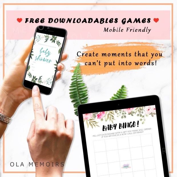 BABY SHOWER PARTY SUPPLIES GAMES