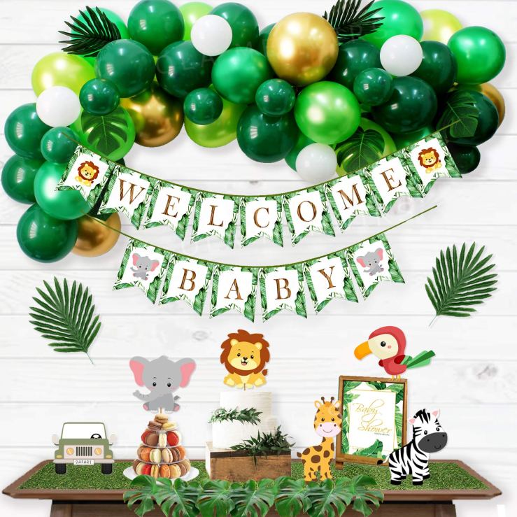 Safari Baby Shower Decorations Kit Ola Memoirs Amazon