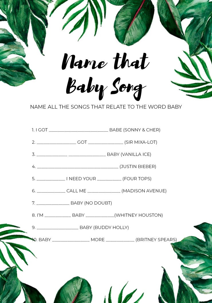 NAME THAT BABY SONG jungle