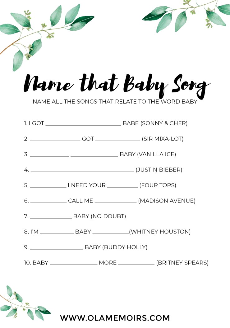 NAME THAT BABY SONG