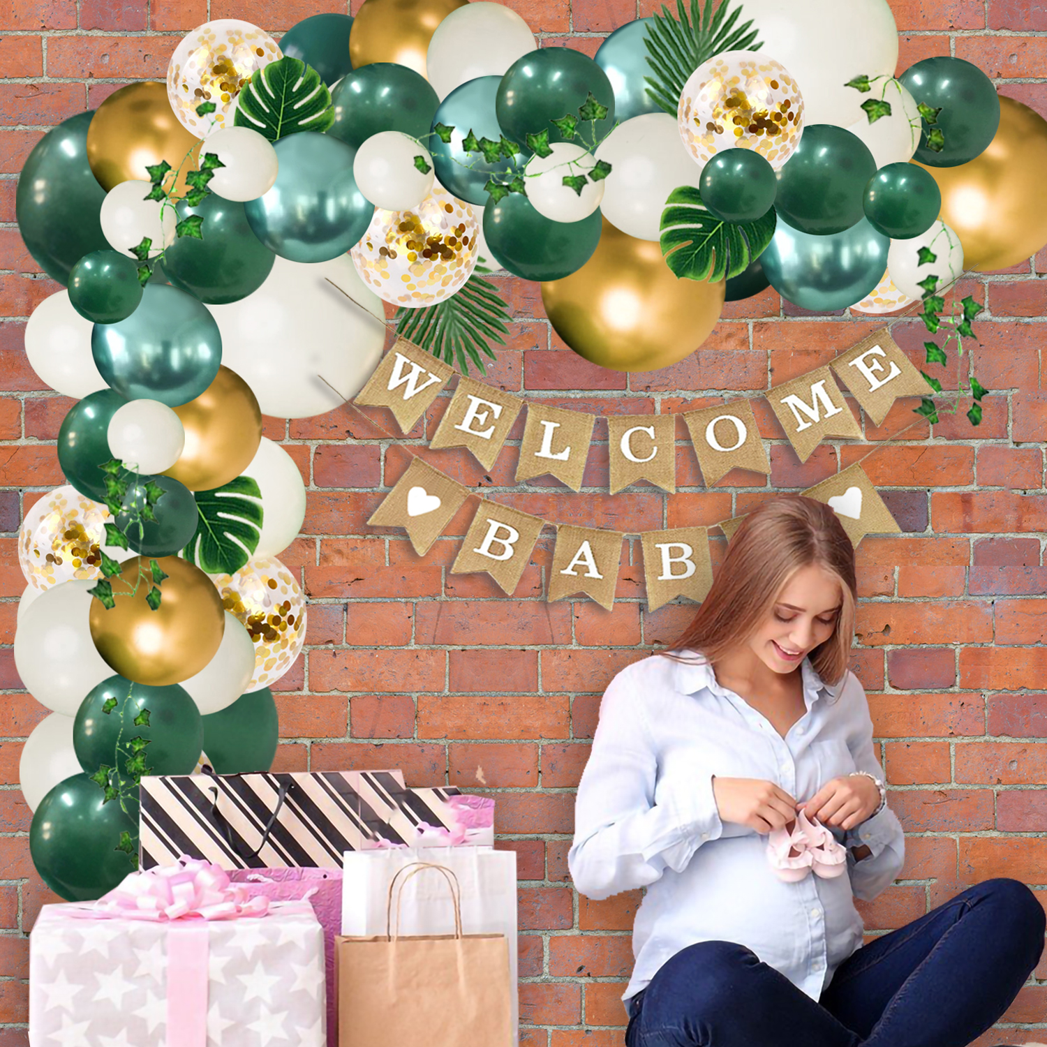 Boy Safari Jungle Greenery Baby Shower Decorations for boy Garland Box