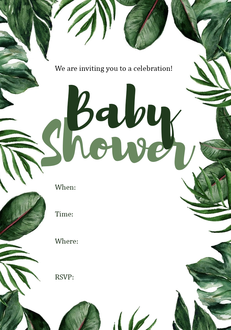Safari Baby Shower invitation